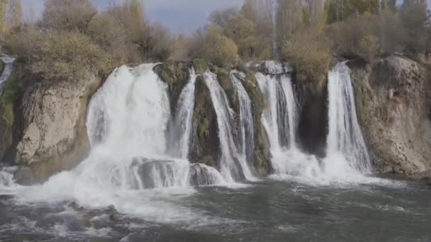 Beautiful Muradiye Waterfalls Turkey — Stockvideo