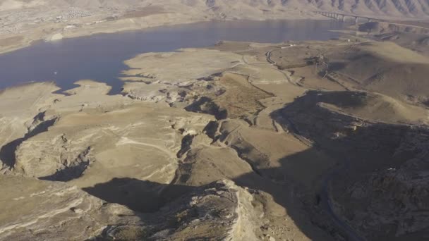 Flygfoto Runt Tigris Floden Och Dammen Turkiet — Stockvideo