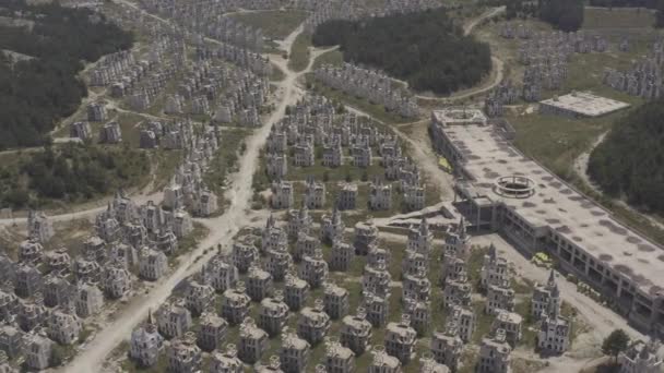 Aerial Krajobrazy Burdż Babas Mudurnu Opuszczone Zamki Turcja — Wideo stockowe