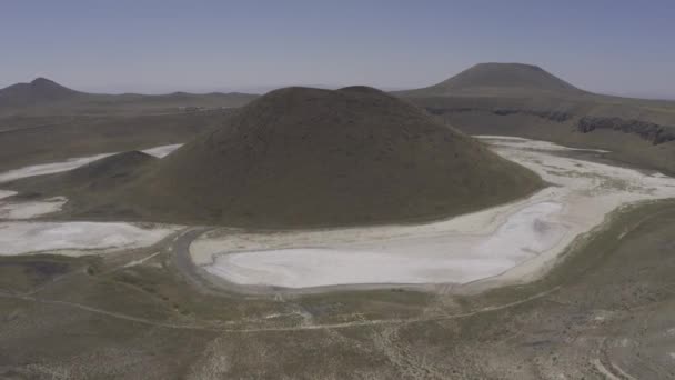 Vacker Utsikt Över Luften Meke Krater Sjön Tuzla Turkiet — Stockvideo