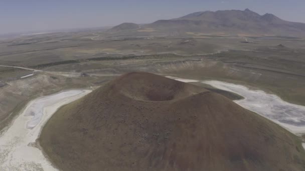 Bela Vista Aérea Meke Crater Lake Tuzla Turquia — Vídeo de Stock