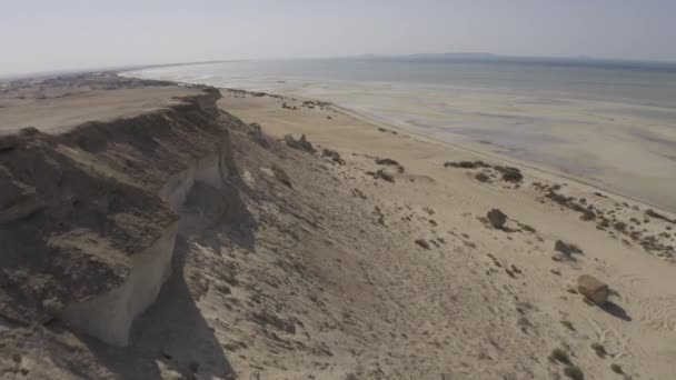 Aerial Ruwais Beach 阿拉伯联合酋长国 — 图库视频影像