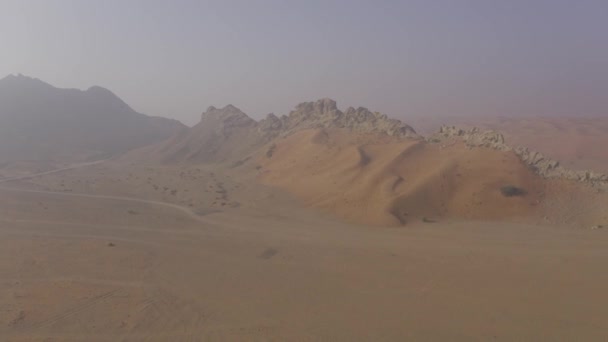 Aerial View Desert Sharjah Area United Arab Emirates — 비디오