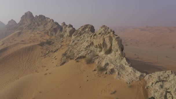 Aerial View Desert Sharjah Area United Arab Emirates — Stock Video