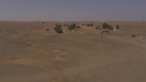 Aerial Madam Sepolto Ghost Village Emirati Arabi Uniti — Video Stock