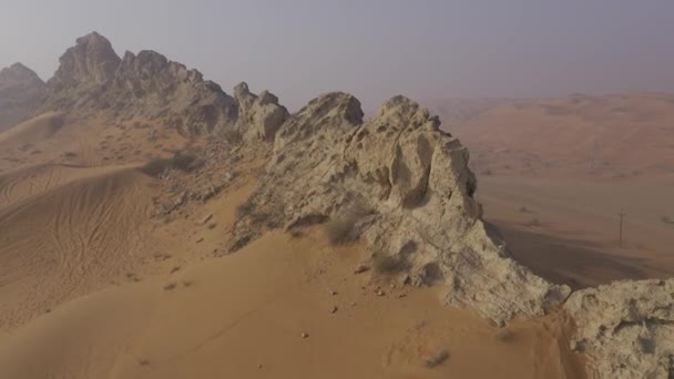 Aerial Desert Sharjah Area United Arab Emirates — Vídeos de Stock