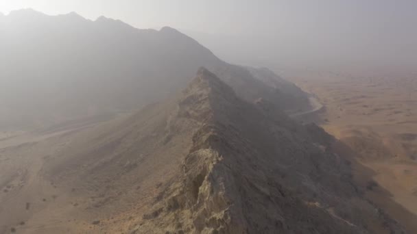 Aerial Desert Sharjah Area United Arab Emirates — стоковое видео