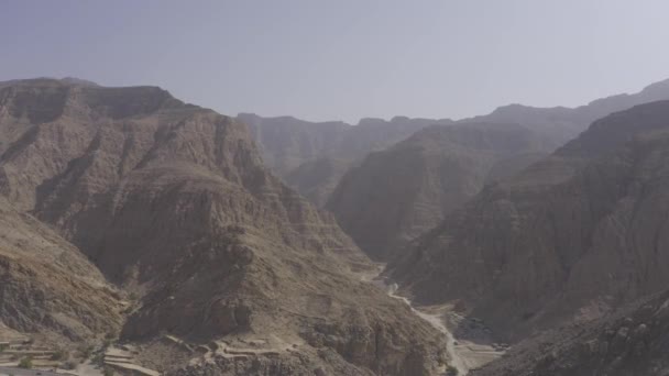 Beautiful Aerial View Jabal Jais Mountains United Arab Emirates — Stockvideo