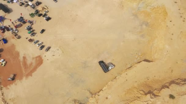 Aerial Xquarry Adventure Park Emirados Árabes Unidos Versão Graduada Estabilizada — Vídeo de Stock