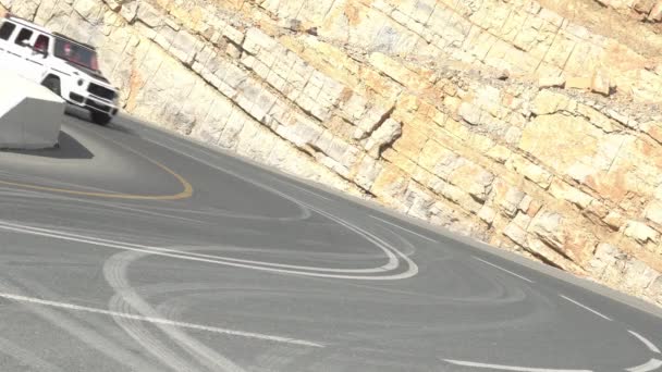 Supersportcar Ralley Джебель Джайс Єднані Арабські Емірати — стокове відео