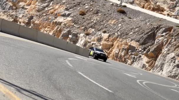 Supersportcar Ralley Джебель Джайс Єднані Арабські Емірати — стокове відео