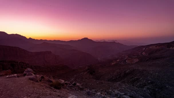 Time Lapse Sunrise Jebel Jais United Arab Emirates — ストック動画
