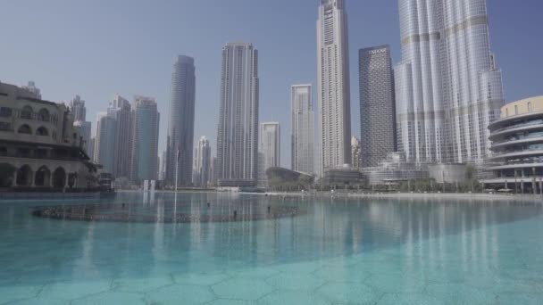 Burj Park Burj Khalifa Dubai United Arab Emirates — ストック動画