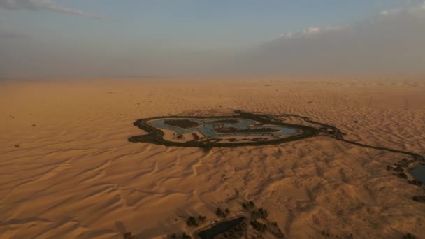 Jezioro Miłości Pustyni Zjednoczone Emiraty Arabskie — Wideo stockowe