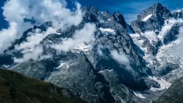 Красивий Краєвид Горами Полковник Лаутарет Франція — стокове відео