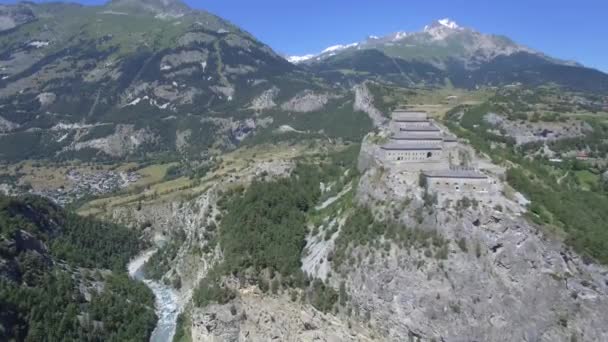 Beautiful Aerial View Flying Fort Victor Emmanuel France — Αρχείο Βίντεο
