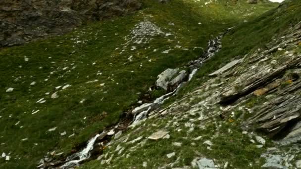 Cascada Col Agnel Francia — Vídeos de Stock