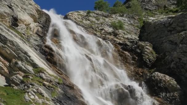 Small Waterfall Rifugio Scarfiotti Italy — Stockvideo