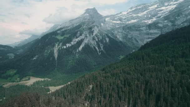 Luchtfoto Van Col Croix Zwitserland — Stockvideo