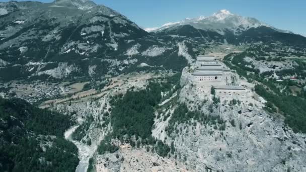 Beautiful Aerial View Flying Fort Victor Emmanuel France — стокове відео