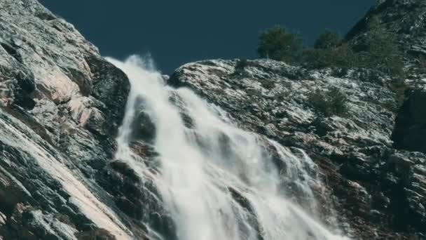 Small Waterfall Rifugio Scarfiotti Italy — Stock video