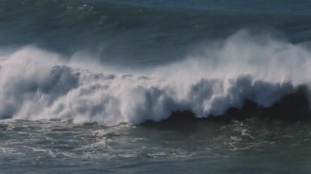 Beautiful Huge Waves Atlantic Ocean — стокове відео
