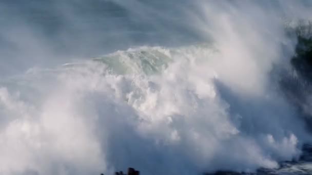Beautiful Huge Waves Atlantic Ocean — Stock video