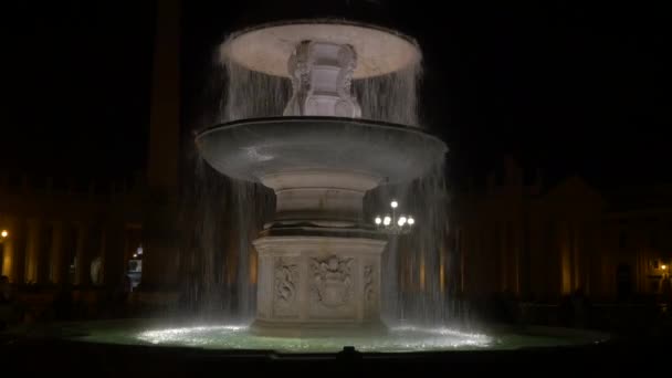 Fontana Maderno Piazza San Pietro Vaticano — Video Stock