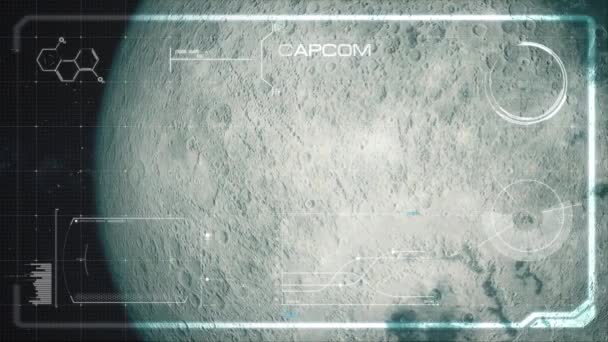 Tech Interfață Utilizator Head Display Marte Animație Frumoasă Cinematografică Planetei — Videoclip de stoc