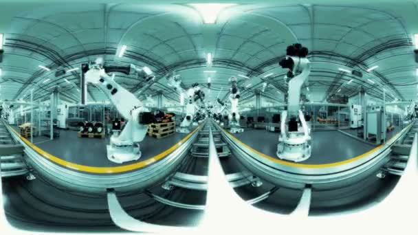 Industrial Robot Factory Animation High Detailed Animation Robotic Factory Industrial — Stock videók