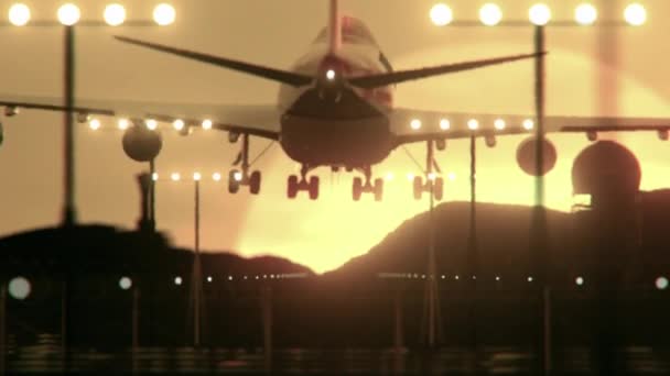 Landingsvliegtuig Close — Stockvideo