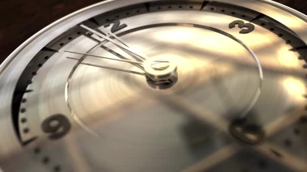 Współczesna Twarz Zegara Neutralny Stopień Realistyczna Animacja Nowoczesnej Twarzy Zegara — Wideo stockowe