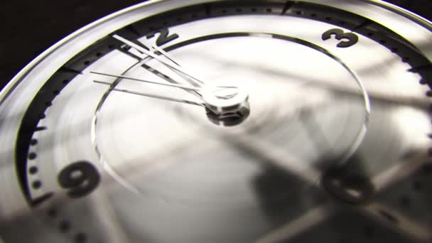 Współczesna Twarz Zegara Neutralny Stopień Realistyczna Animacja Nowoczesnej Twarzy Zegara — Wideo stockowe