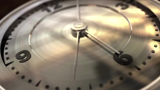 Horloge Moderne Visage Neutre Grade Animation Réaliste Visage Horloge Moderne — Video