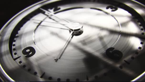 Cara Reloj Moderna Grado Neutro Animación Realista Una Esfera Reloj — Vídeos de Stock