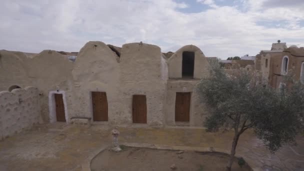 Vista Diurna Ksar Haddada Tataouine Tunísia — Vídeo de Stock