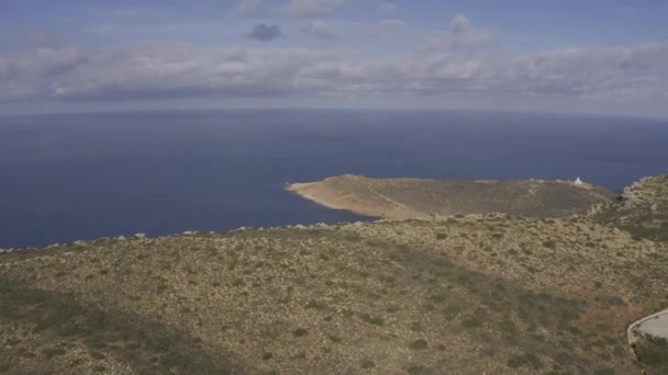 Aerial Daytime View Cap Bon Tunisia — Stock Video