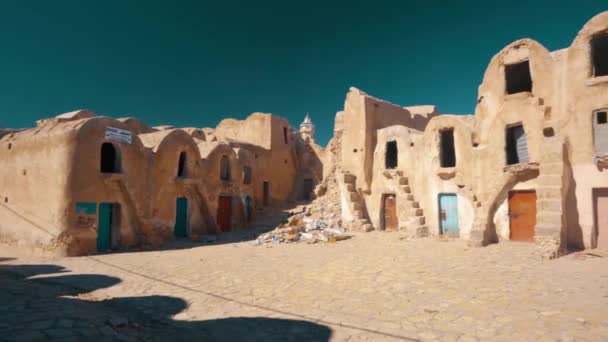 Daytime View Movie Location Ksar Ommarsia Tataouine Tunisia — Stock Video