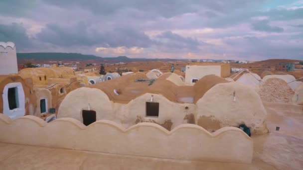 Widok Miasto Ksar Haddada Tataouine Tunezja — Wideo stockowe