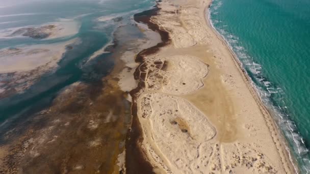 Luftaufnahme Der Insel Flamingo Djerba Tunesien lizenzfreies Stockvideo