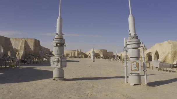Vista Aérea Mos Espa Filme Set Tunísia — Vídeo de Stock