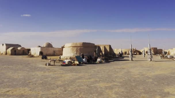 Αεροφωτογραφία Του Mos Espa Movie Set Τυνησία — Αρχείο Βίντεο