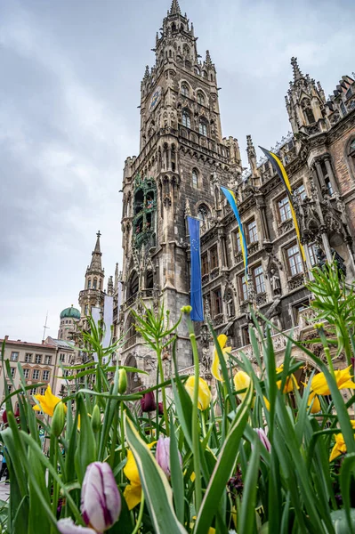Nytt Rådhustorn München Tyskland — Stockfoto