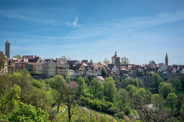 Vista Histórica Cidade Velha Rothenburg Der Tauber Alemanha — Fotografia de Stock