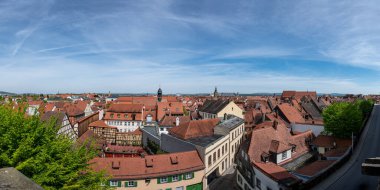 Almanya 'nın Bamberg kentindeki Panorama manzarası.