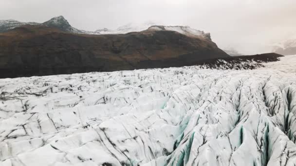 Περιγραφή Μεγαλύτερος Παγετώνας Της Ευρώπης Κάτω Από Τον Ήλιο Μαύρες — Αρχείο Βίντεο