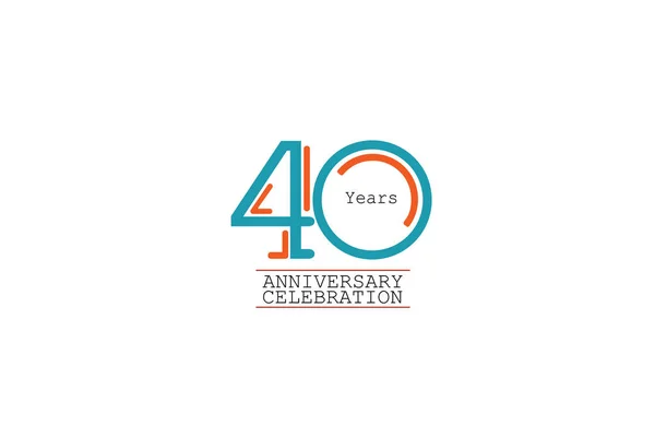 Años Aniversario Colores Azul Naranja Sobre Fondo Rosa Logotipo Estilo — Archivo Imágenes Vectoriales