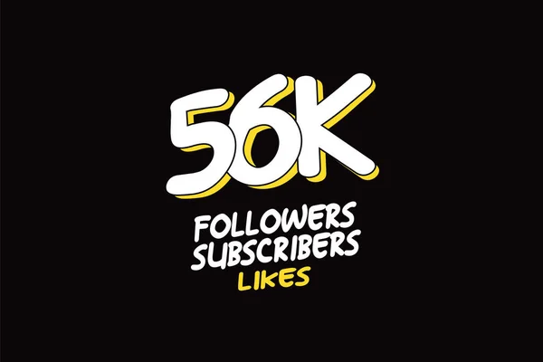Followers Subscribers Likes Social Media Banner Black Background — Stock Vector