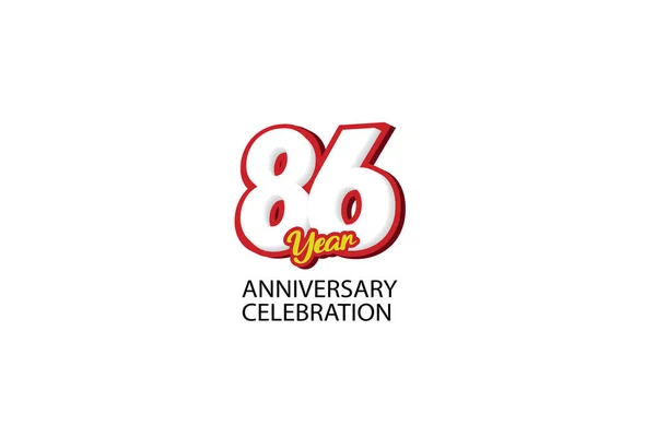 Rood Geel Leuke Stijl Witte Achtergrond Voor Verjaardag Viering Logo Rechtenvrije Stockvectors