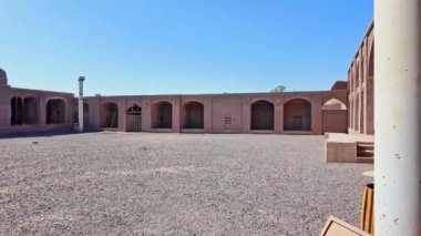 Kerman kenti yakınlarındaki Arg-e Bam, Bam Kalesi 'nin içinde İran' daki depremden sonra yeniden inşa edilen tavan görüntüsü.